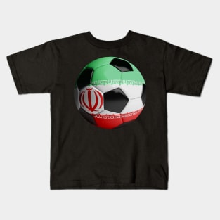 Iran Soccer Ball Kids T-Shirt